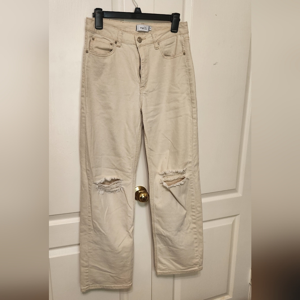 Rue21 Women's Tan Straight Leg Jeans